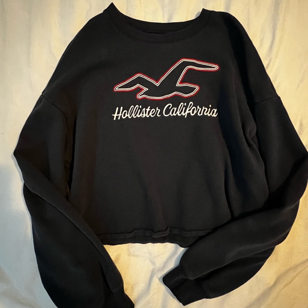 Hollister cropped hoodie (navy)
